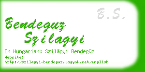 bendeguz szilagyi business card